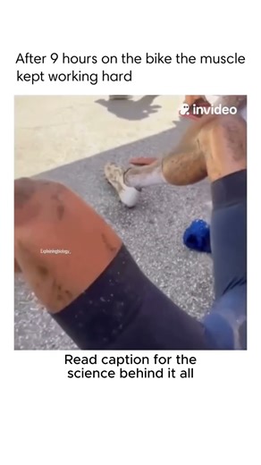 Biker stops, but his leg muscles keep going #science #triathlon