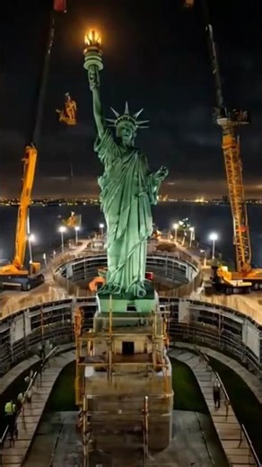 Ever wondered how the Statue of Liberty was built? 🇺🇸