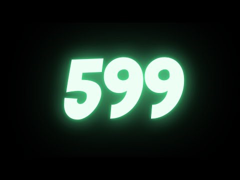599 Seconds Countdown Timer with Loud Alarm | 9m59s Stopwatch