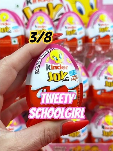 🎒 Kinder Joy Looney Tunes Surprise Egg ASMR Unboxing Tweety VC377!