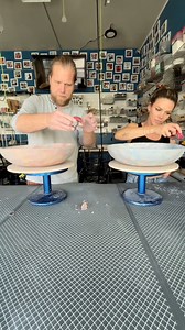 Part 8: taking our Nerikomi porcelan clay blocks and turning them into beautiful paddled bowls. The colors of these will change drastically after the second, higher temperature kiln firing. #ceramics #bigbowls #Nerikomi #pottery | The Clay Hole - Pottery & Art Community by Dan Pearce