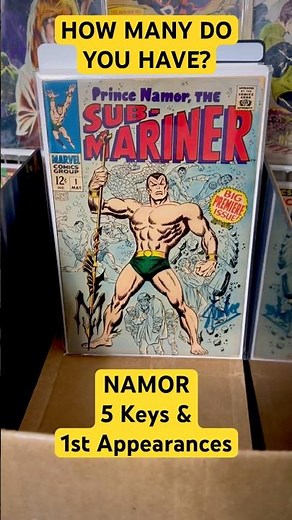 NAMOR THE SUB-MARINER - 5 Keys & 1st Appearances - Silver Age Comic Books