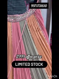 5.9K views · 42 reactions | Designer multi lehanga price 2999 rs book...