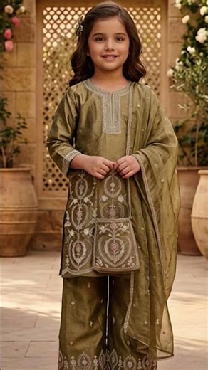 Kids Palazzo Suit 💖 #fashion #dress #embroider #style #tranding #viral #shorts