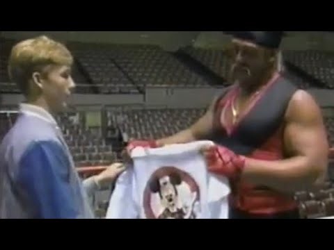 Hulk Hogan Spends A Day With Mickey Fan on Kids TV Show | 1989