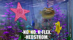 -No, no, K-Flex. -Hedstrom.