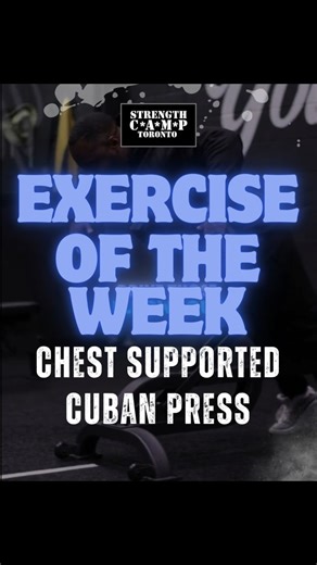 🔥 CHEST-SUPPORTED CUBAN PRESS — the shoulder upgrade you didn’t know you needed 🔥 If you want bulletproof shoulders, cleaner overhead positions, and the kind of posture that screams strength… this is your new best friend. Here’s why we love it at Strength Camp Toronto: 💥 Pure Shoulder Isolation The chest support removes momentum and ego-lifting, forcing your rotator cuff and upper back to do the REAL work. 💥 Healthier, Stronger Shoulders This movement strengthens the small stabilizers that p