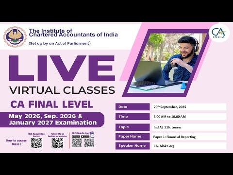 Final Paper 1: FR | Topic: Ind AS 116: Leases | Session 1 | 20 Sep, 2025