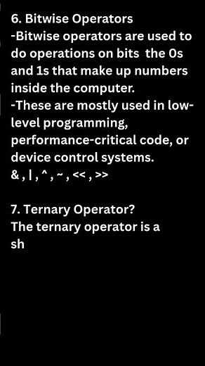 Java Bitwise & Ternary Operators Explained