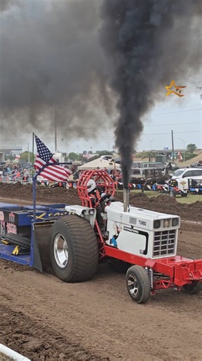 Popeye powers down the track at the 2025 West Texas Fair & Rodeo in Abilene with the Texas Truck and Tractor Pullers Association #tractorpulling #horsepower #motorsport #turbo #texas | Pulling Texas