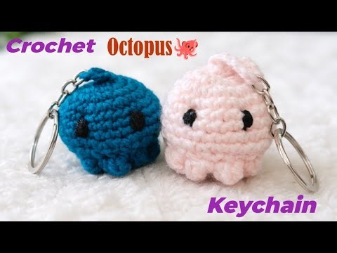 How to Crochet Mini Octopus Keychain 🐙 amigurumi | Easy & Cute Tutorial for Beginners
