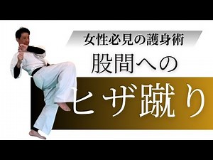【悪用厳禁】格闘家でも避けれない？ 相手の股間にヒザ蹴り 女性のための護身術