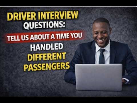 Professional Driver Interview Questions & Model Answers for International Organisations and INGOs,