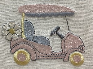 Scallop Golf Cart Embroidery Design 5 SIZES Machine Embroidery File Instant Download - Etsy