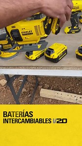 Conoce las baterías intercambiables del Sistema V20 de STANLEY® que pueden utilizarse en todas las nuevas herramientas del sistema. Baterías con mayor duración, tecnología mejorada, sin efecto memoria y herramientas V20 con más poder, mayor tiempo de funcionamiento, motor más compacto. Encuentra tu próxima herramienta en: https://www.stanleytools-la.com/ #EquipoSTANLEYV20 #Constructores #LaMarcaDelProfesional | STANLEY