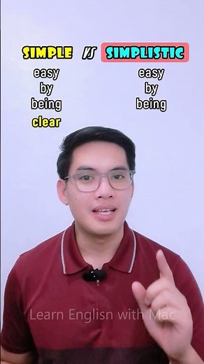 simple vs simplistic #learnenglish #englishlearning #english #englishvocabulary #englishspeaking