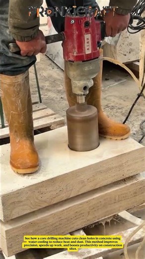 Powerful Core Drilling Machine Cutting Through Concrete | Fast & Precise Work