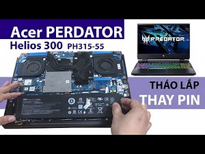 How to disassemble and replace the battery of Acer PREDATOR Helios 300 PH315 55 2022 Gaming