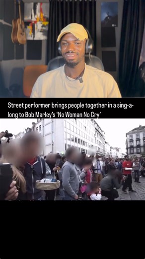 Street performer makes people sing “no woman, no cry” by Bob Marley ❤️ #viral #music #reggae #viral | Chyke The Guitarist