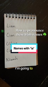 How to pronounce these Irish names: Liam, Cian, Cillian, Ciara and Niamh ❗️ ‘ia’ used to be spelled ‘ía’ #irishnames #irishnamesmakesense
