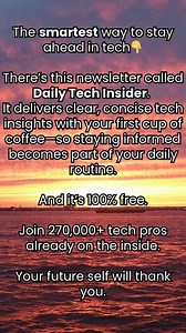 ⚡ The tech updates that actually matter. Daily Tech Insider is the...
