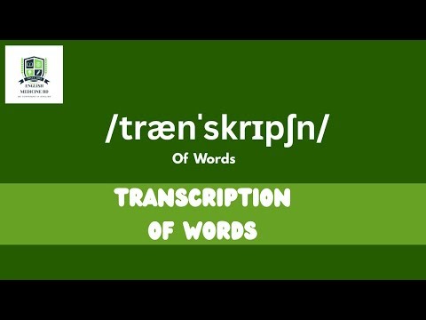 Phonetic Transcription of Words