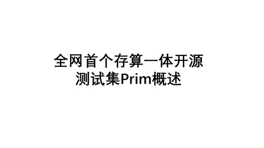 全网首个存算一体开源测试集Prim概述