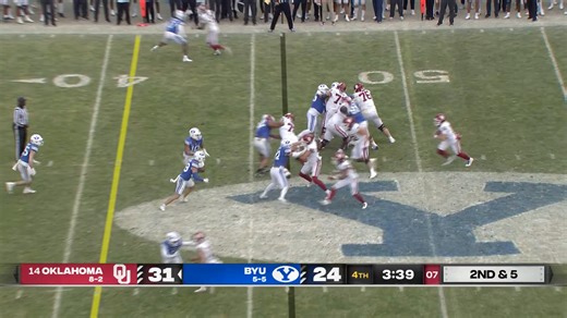 17K views · 829 reactions | OU forced three turnovers and scored 21 points off those takeaways to edge BYU 31-24 on Saturday. Full highlights and recap ⤵️  bit.ly/40SrY4P #OUDNA | Oklahoma Football | Facebook