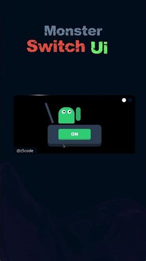 Animated Monster Switch UI 👻🔥 #z5code #css #frontend #animatedbutton #coding #uidesign #uiux