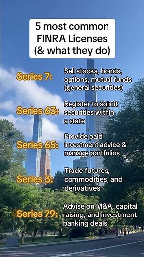 5 most common FINRA Licenses (& what they do)