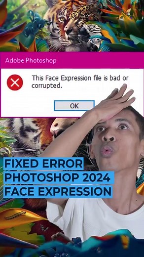 How To Fixed Photoshop 2024 Error Problem "This Face Expression file is bad or corrupted." See on my YouTube Channel : YouTube.com/flaminkgosh Link on my bio #photoshoptricks #fixed #photoshop2024 #flaminkgosh #flaminkgoshdesigner | Flaminkgosh Designer