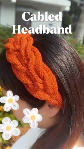 Chunky Cabled Headband #knitting #crochet #handmade