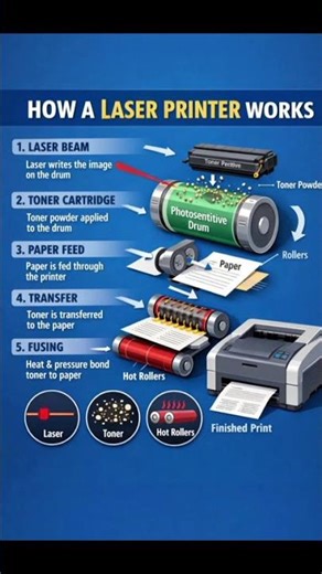 Laser printer work #printer #printerlaserjet #printerfix #shorts #viral #trending