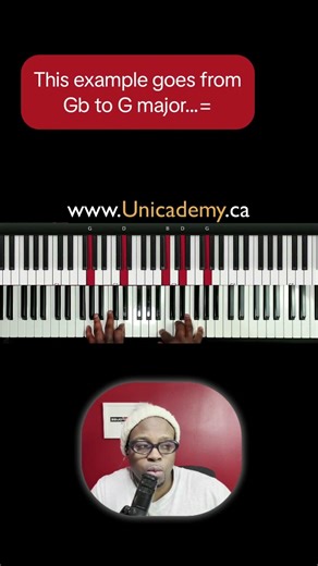 How to change key as a gospel piano player #shorts