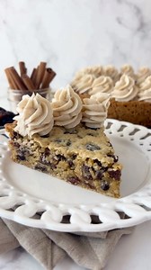 6.7K views · 30 reactions | This isn’t your average oatmeal raisin dessert. It’s a thick, chewy cookie cake made with brown sugar, cinnamon, and hearty oats for the perfect balance of soft and crisp. Studded with sweet raisins and topped with cinnamon buttercream, it’s cozy, classic, and made to share (or not). https://www.lifeloveandsugar.com/thick-and-chewy-oatmeal-raisin-cookie-cake-2/ #oatmealraisin #cookiecake #oatmealcookies #oatmealcake #raisin | Life, Love and Sugar | Facebook