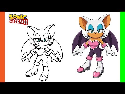 Rouge the Bat Drawing | Sonic Character Speed Sketch