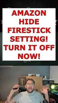 AMAZON Hide FIRESTICK SETTING! Turn it OFF NOW! #firestick #firetvstick #fyp