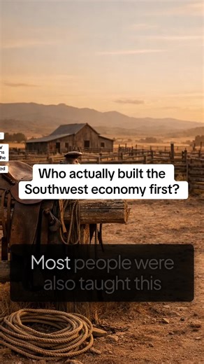 Before American railroads, banks, and cities expanded west, Mexican communities had already built working economies across the Southwest. Ranching systems, irrigation networks, trade routes, and towns existed long before the U.S. arrived. The cattle industry that made Texas wealthy didn’t start with cowboys. It started with Mexican vaqueros. Their techniques, tools, and systems were already in place and later rebranded. This isn’t opinion. It’s documented history that’s rarely taught correctly. 