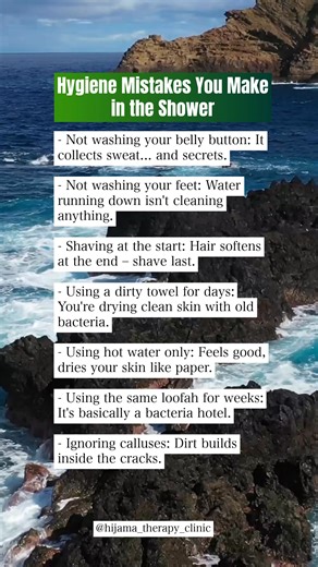 5.3K views · 24 reactions | ✨ Simple changes for a cleaner shower routine! Avoid these hygiene mistakes you make in the shower. #HealthyLiving #SimpleSteps #DailyHabits #WellnessJourney #HygieneTips #CleanRoutine #StayClean #PositiveVibes #HealthyChoices #HealthFirst | Hijama Therapy Clinic | Facebook