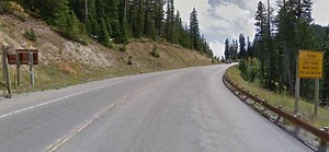Beautiful turnouts and scary gradients on the road to Teton Pass in Wyoming