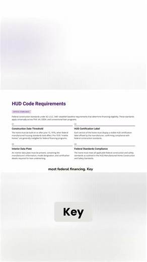 HUD Code Explained: Essential for Manufactured Homes #shorts