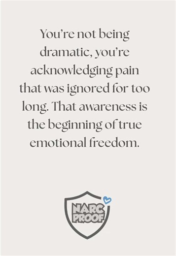 You’re not being dramatic, you’re acknowledging pain that was ignored for too long. That awareness is the beginning of true emotional freedom. #NarcissisticAbuse #TraumaBond #narctok #narcissist