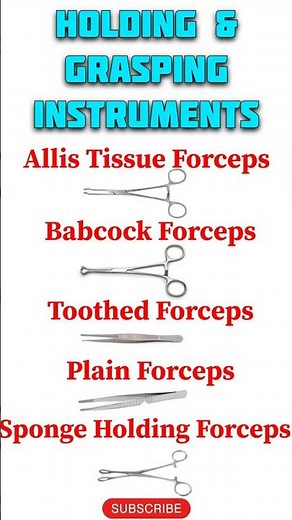 Holding & Grasping Instruments in OT | Basic Holding Instruments in Surgery