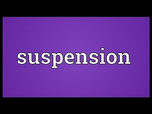Suspension Meaning