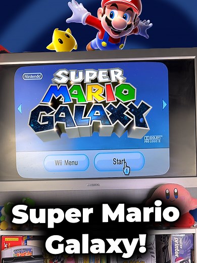 Super Mario Galaxy On The Nintendo Wii! - Super Mario Galaxy was released in 2007 for the Nintendo Wii and is one of the highest-rated Mario games - it’s easy to see why! It’s currently rated with a score of 97 on Metacritic and is the 4th highest-rated game on the entire site! Let us know, why do you think this game scores so high? . . . #mario #mariogalaxy #wii #nintendo #nostalgia #2000s #retrogames #2000skid #dkoldies #memories #childhoomemories #fyp #fypviral
