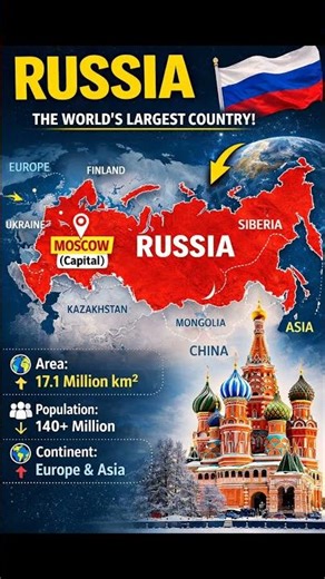 Russia Map Explained | World's Largest Country | Russia Geography, Population & Capital Moscow