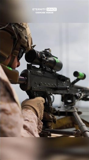 U.S. Marines with the 11th Marine Expeditionary Unit conduct a live-fire machine gun range #shorts