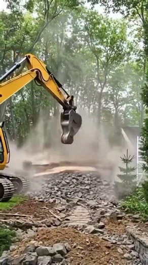 Modern A Frame House DEMOLISHED & Buried 🏚️➡️🌲 #Shorts
