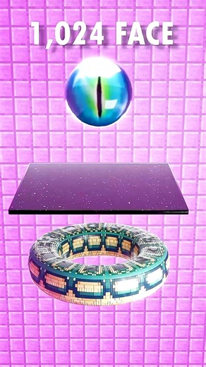 Oddly satisfying : The Most Satisfying 3D Physics 🤤 (1 vs 1M Faces) #oddlysatisfying #satisfying