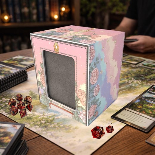MTG Commander Deck Box With Window Display | Magnetic Lid | Holds 100  Double Sleeved Cards | Sword of Roses - Etsy